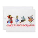 ALICE IN WONDERLAND invitations