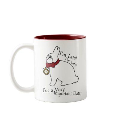 Alice in Wonderland Late Rabbit Mug by HesedBooks
