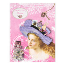 Alice in Wonderland Mother's Day Brunch Personalized Invitation