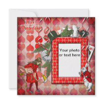 Alice in Wonderland Photo Invitation Cards