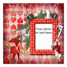 Alice in Wonderland Photo Invitation Cards