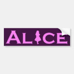 Alice In Wonderland Pink Bumper Sticker