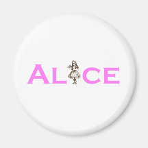 Alice In Wonderland Pink Fridge Magnet