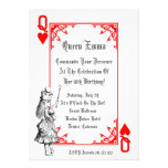 Alice In Wonderland Playing Card  Party Invitation
