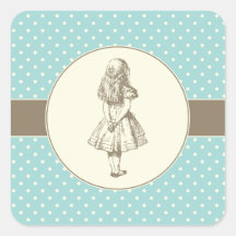 Alice in Wonderland Polka Dots Sticker