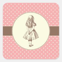 Alice in Wonderland Polka Dots Stickers