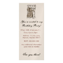 Alice In Wonderland Queen of Heart Grunge (Single) Invite