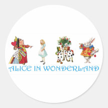 ALICE IN WONDERLAND ROUND STICKER
