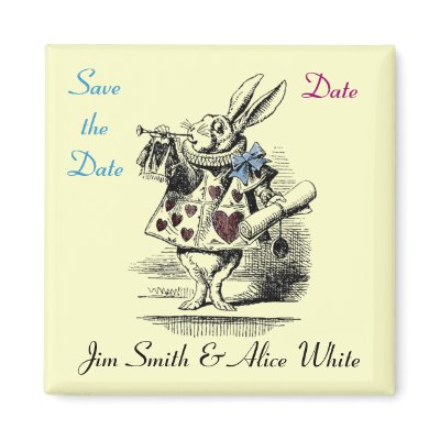 Alice in Wonderland Save the Date Magnet by Artworks
