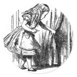 Alice in Wonderland  Small Door to Wonderland Round Stickers