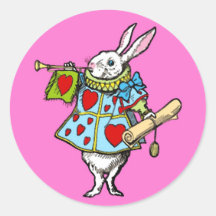 Alice in Wonderland ~ Sticker Rabbit Heart Red