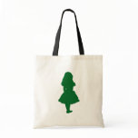 Alice in Wonderland Teal Apple Hunter Green Canvas Bags