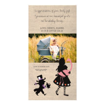 Alice in Wonderland Thank You Baby Photo Card