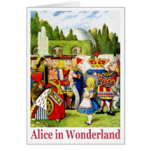 ALICE IN WONDERLAND & THE QUEEN OF HEARTS GREETING CARD