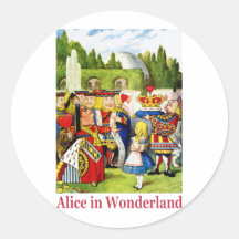 ALICE IN WONDERLAND & THE QUEEN OF HEARTS STICKER