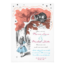 Alice In Wonderland Wedding Invitation
