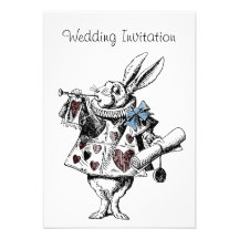 Alice in Wonderland Wedding Invitation Card