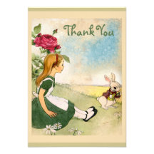 Alice in Wonderland Wedding Thank You Invites