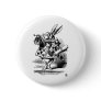 Alice in Wonderland White Rabbit with Trumpet Pinback Buttons