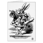 Alice in Wonderland White Rabbit with Trumpet Cards