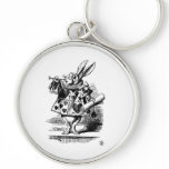 Alice in Wonderland White Rabbit with Trumpet Key Chain