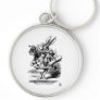 Alice in Wonderland White Rabbit with Trumpet Key Chain