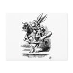 Alice in Wonderland White Rabbit with Trumpet postcards