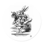 Alice in Wonderland White Rabbit with Trumpet Sticker