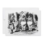 Alice in Wonderland with Tweedledum and Tweedledee Custom Invitations