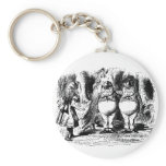 Alice in Wonderland with Tweedledum and Tweedledee Keychains