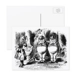 Alice in Wonderland with Tweedledum and Tweedledee Postcards