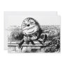 Alice in Wondlerand, Humpty Dumpty with Alice Personalized Invitations
