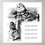 Alice in Wondlerand, Humpty Dumpty with Alice Posters
