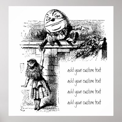 Alice in Wondlerand, Humpty Dumpty with Alice Posters by YesterdayCafe