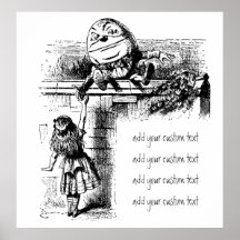 Alice in Wondlerand, Humpty Dumpty with Alice Posters