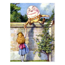 ALICE MEETS HUMPTY DUMPTY POSTCARD