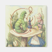 Alice Meets the Caterpillar Fridge Magnet