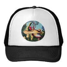 Alice Meets the Caterpillar Trucker Hat