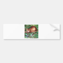 Alice Meets The Cheshire Cat in Wonderland Bumper Sticker