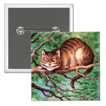 Alice Meets The Cheshire Cat in Wonderland Pins