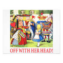 ALICE - OFF WITH HER HEAD! PERSONALISED INVITE
