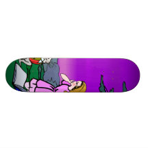 Alice & Rabbit In Wonderland Forest Custom Skateboard