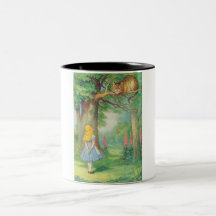Alice & the Cheshire Cat Colour Coffee Mugs