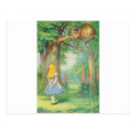 Alice & the Cheshire Cat Colour Postcards