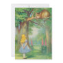 Alice & the Cheshire Cat Full Colour Personalized Invitations