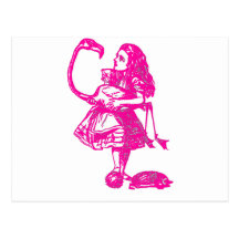 Alice & the Flamingo Pink Post Cards
