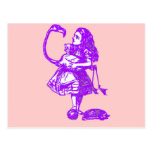 Alice & the Flamingo Purple Postcards