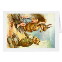 ALICE, THE GRIFFIN AND THE MOCK TURTLE GREETING CARD