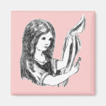 Alice & the Key by Lewis Carroll Magnet