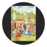 Alice & The Queen Round Stickers